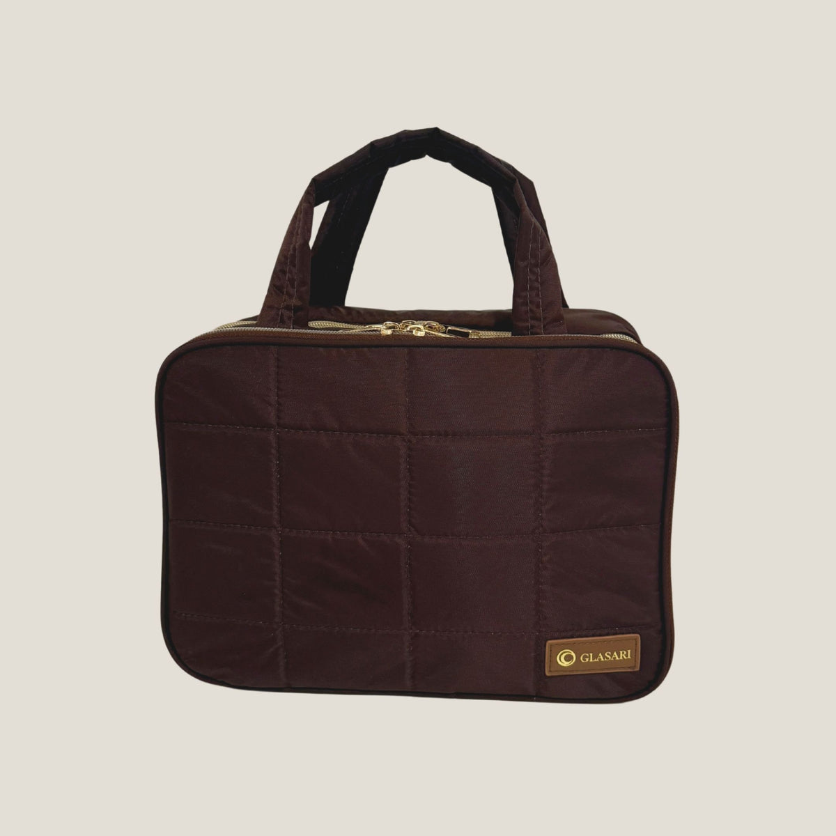 GLASARI On-The-Glow Cosmetic Case in Cocoa Drift