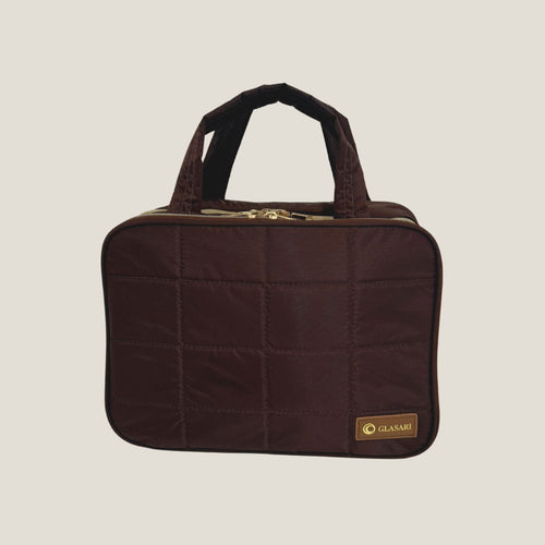 GLASARI On-The-Glow Cosmetic Case in Cocoa Drift